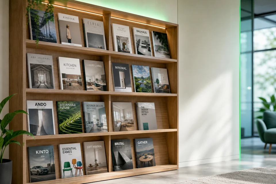Bookshelf of presentation decks